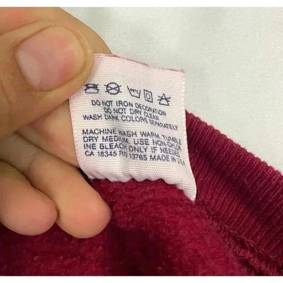 VTG BVD Crewneck Red Sweatshirt Men's LARGE Made in USA 1990s - Picture 9 of 9